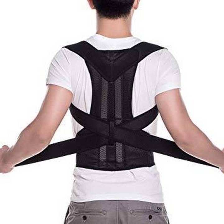 Adjustable Back Posture Corrector Spine Back Shoulder Lumbar Brace ...