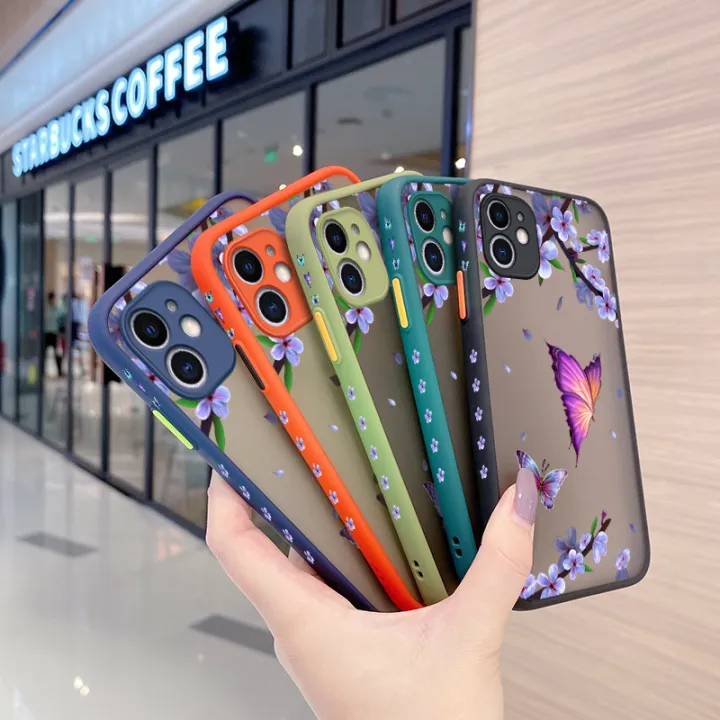 chenyyka%20For%20OPPO%20A55%204G%20Case%20Frosted%20Transparent%20Hard%20Phone%20Case%20Cartoon%20Butterfly%20Side%20Edge%20Casing%20Full%20Cover%20Camera%20Silicone%20Softcase%20Pattern%20Shockproof%20Protection%20Cases%20-%20Image%205