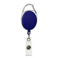 oval Shape Yo-Yo Retractable Key Ring for ID Card Holder Retractable Badge Holder Reel Clip Office - School Supplies blue. 