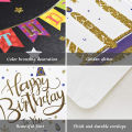 Happy Birthday Greeting Cards With Envelope, Best Wishes Colorful Printed & Glitter Gift Card Collection For Wishing Family Friends Teachers Children Kids Boy & Girls Born Day Celebration Gifts Envelopes Greetcards, Beautiful Birth Day Greetingcard. 