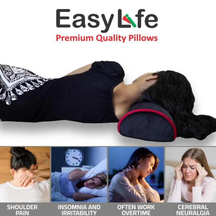 PILLOW HALF MOON LATEX FOAM KNEE PILLOW LUMBAR and NECK SUPPORT PILLOW Daraz.pk