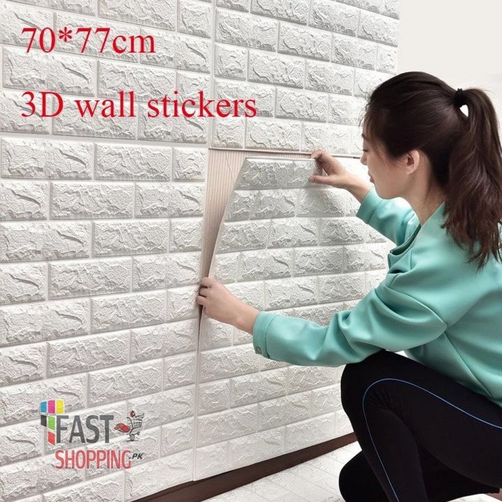 3D Wall Sticker/Wall Sheet/Wall Paper Imitation Brick Bedroom Decoration Waterproof Self Adhesive Wallpaper For Living Room Kitchen TV Backdrop