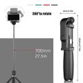 New Style L01 Mobile Phone Tripod Selfie Stick Horizontal And Vertical Bluetooth Remote Control Take Selfie Stick Bluetooth Selfie Stick For Live Artifact. 