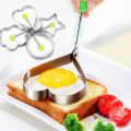 YM Traders 4pcs/Set Stainless Steel Fried Egg Shaper Egg Pancake Ring Mould Mold Kitchen Cooking Tools. 