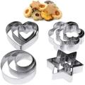 Cookie Cutters Shapes Set, 12pcs Different Frames Fondant Cutter Molds for Cakes, Biscuits and Sandwiche, Professional Stainless Steel Baking Dough Tools And Donut Cutter Ring Molds. 
