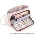 Angoo [Pure] color Pencil Case, Multi Slot Pen Bag, Big Storage Pouch Organizer for Stationery Cosmetic Travel Wallet A6443. 