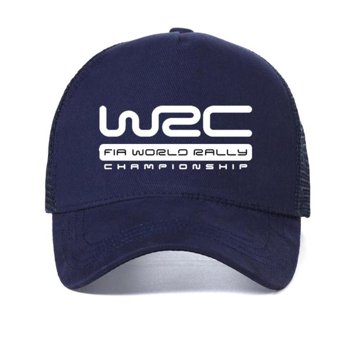 【LuckyBabyFans Store】World Rally Championship WRC Baseball Cap Fashion Cool WRC  Adjustable Snapback hat summer Mesh breathable