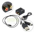 3.5mm Digital Coax Optical SPDIF Toslink to Analog RCA Audio Adapter Converter| Shopikbuzz. 