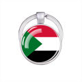 National Flag Keychain Algeria Turkey Tunisia Morocco Portugal Albania Double-sided Glass Pendant Keyring Jewelry Key Chains. 