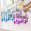 Folding Glass Stand Cup Holder Kitchen Accessories Home Storage Rack For Living Room. 