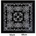 SAKURA 68*68cm 100% Cotton Black Red Hip-Hop Paisley Bandanas Scarf Punk Skull Bandana Headband Wrap Scarf For Men/Women. 