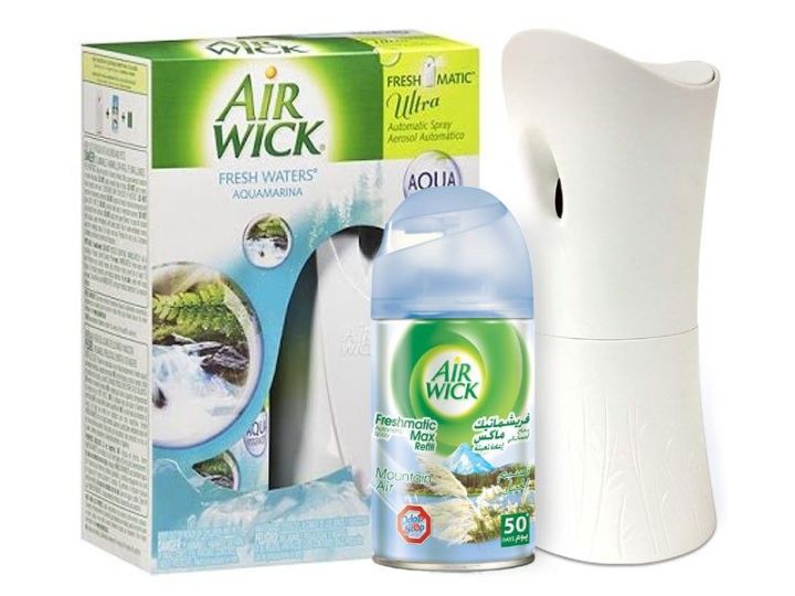 FREE PERFUME + Cell AIR WICK LED Automatic Air Freshener Dispenser Wall   Device Machine   for Home Bathroom Toilet Living Room Kitchen Office Meeting Room Hotel  Fitness Center Air Condition Cars Factories