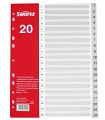 Office file Separators 10, 20, 26 and 31 Plastic Dividers 6 different colors Size: 22.5 x 29.7cm  A4, Multicolor. 
