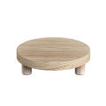 DESCENTE Wooden Round Pedestal Handcrafted Wooden Plant Stand for Indoor Outdoor Home Decor Stylish Flower Pot Holder with Wood Legs Buyers' Favorite Wooden Plant Pot Stand. 
