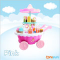 Sweet Candy Shopping Cart 39 Pieces Battery Operated Ice Cream Trolley Set Pretend Play toy for Kids. 