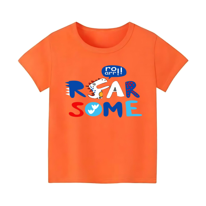 Chote Bachay Printed T-Shirts for Boys - Rfar Orange T-shirt - Premium Printed T-shirts For Teen Boys & Girls - High Quality T-shirts For Toddler Boys & Girls - 100% Cotton, High-Quality DTF Prints, Ages 6 Months to 12 Years, Free Delivery