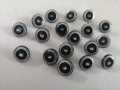 Black/Silver Fancy  Buttons for Dress Set of 50 Pieces. 