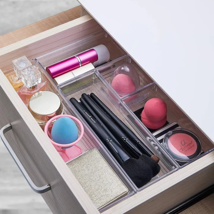 Clear%20Plastic%20Organizer%20Bathroom%20and%20Vanity%20Acrylic%20Organizer%20Clear%20Drawer%20Trays%20Cosmetic%20Transparent%20Storage%20%20Non-Slip%20Sets%20,%20Makeup%20Bins%20-%20Image%204