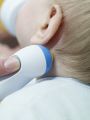 Vicks Gentle Touch Behind the Ear Thermometer, Color Coded LCD Screen. 