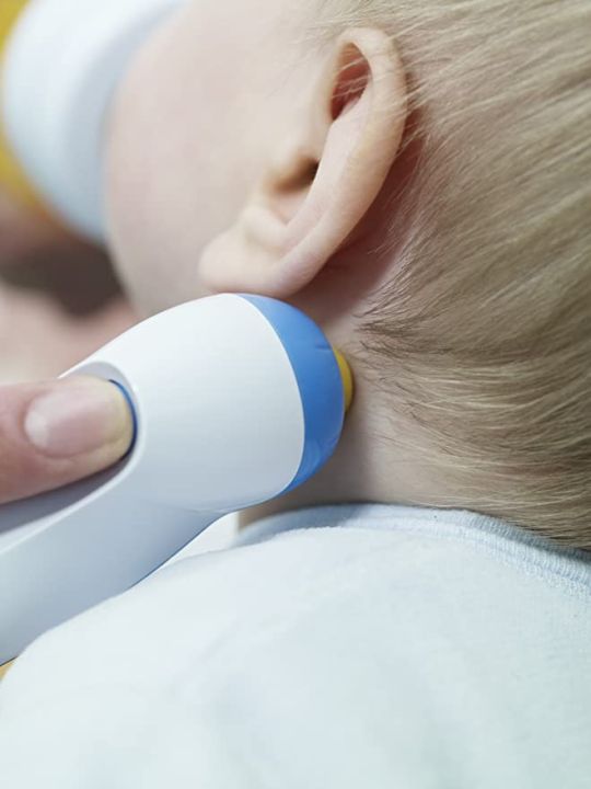 Vicks Gentle Touch Behind the Ear Thermometer, Color Coded LCD Screen