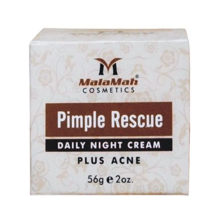 Malamah Dr Blush Pimple Rescue Daily Night Cream AntiAcnes & Anti Pimple Cream (4 DAYS EFFECTIVE) 56g