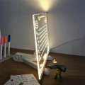 LED Note Board, Glowing Acrylic Message Marker Board with Light, Board Note Illuminated White Board (7.9 X 7.9In) Easy to Use. 