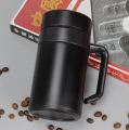 Imported 304 Stainless Steel Thermos Mugs Tea Cup With Handle Lid Tea Filter Insulated Tea Mug Thermos Cup Office Thermoses Hot and Cold Tea Coffee Cup. 