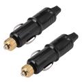 2X 12/24V Replacement Car Cigarette Lighter Socket Plug Adapter Charger + Fuse Set. 