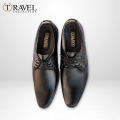 Travel Collection - Synthetic Leather Shoes - Best Quality Formal Shoes for Men - Black Color. 