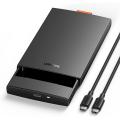2.5 Inch Hard Drive Enclosure, USB C 3.1 6Gbps External HDD Case, UASP Supported, Compatible with 2.5 Inch SATA SSD HDD up to 10TB Crucial MX500 EVO 870, Driver-free on PC Laptop_MacBook PS4. 