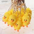 1/5PCS 2.5cm Little Yellow Keychain Cartoon Cute Key Ring Pendant Jewelry Gift. 