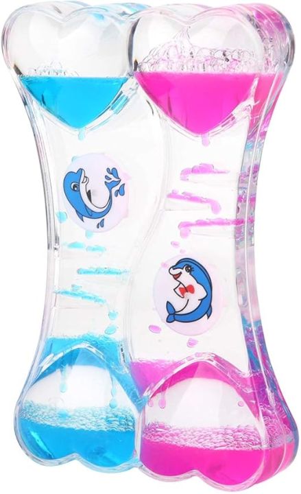 Stress Relief Toy Children Toy Liquid Motion Bubble Drip Oil Timer Clock Kids Toy Gift Fidget Toy Children Activity Desk Top Show Piece