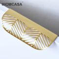 IHOMCASA Modern Simple Concealed Handle Brass Leaf Invisible Pulls Wardrobe Cupboard Cabinet Furniture Drawer Golden Knobs. 