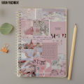 Light Pink Aesthetic - A4 Spiral Notebook with Plastic Sheet. 