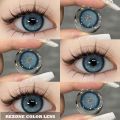 Shade Name: Mystic Blue , Soft Color Contact Lenses / Eye Lenses / Fashion Lenses / Cosmetics Lenses High Quality Lenses With Free Water Kit. 
