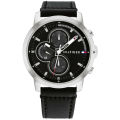 Tommy Hilfiger 1792052 Leather Strap Wrist Watch For Men. 
