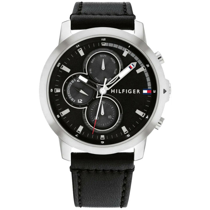 Tommy Hilfiger 1792052 Leather Strap Wrist Watch For Men
