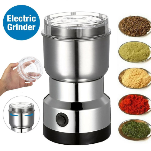 Electric Coffee Bean Grinder Seed Spice Crusher Nut Mill Blender Stainless Steel