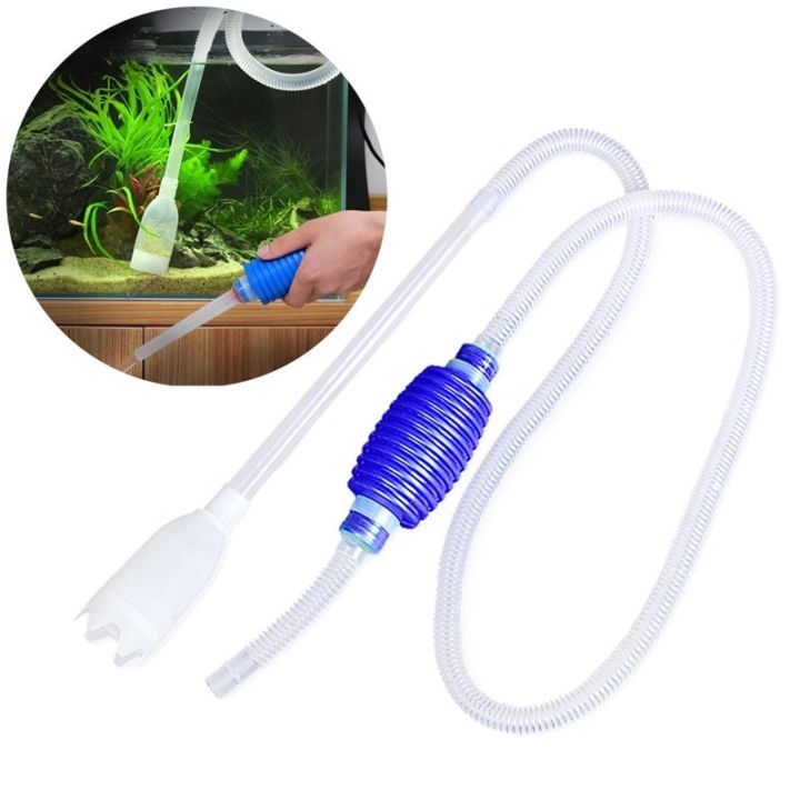 Aquarium Cleaner Vacuum Handheld Siphon Pump with Filter Nozzle Fish Tank Water Air Pump Cleaning Accessories