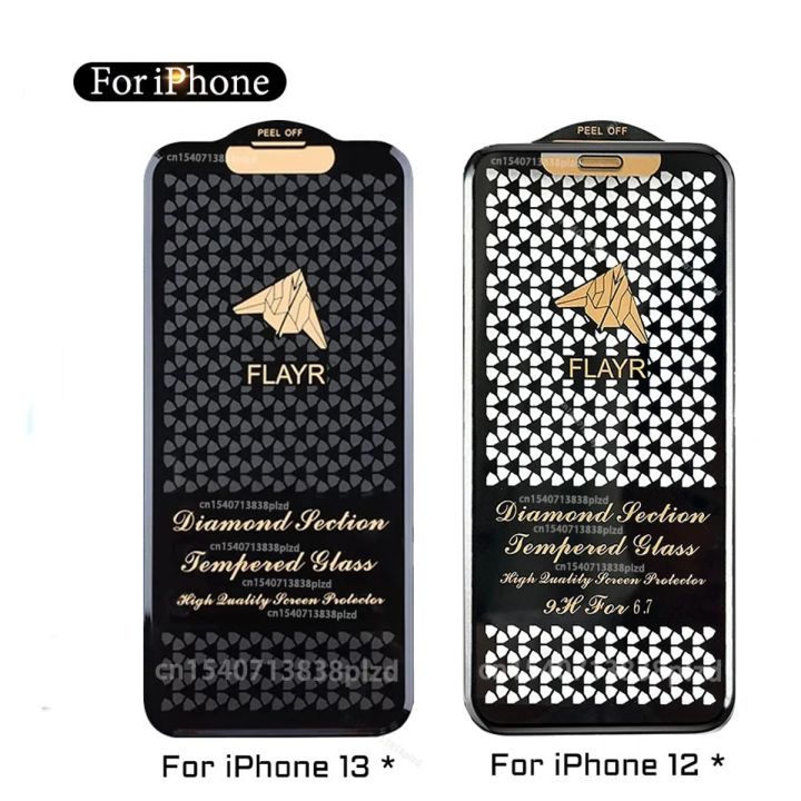 iPhone 12 Pro Max Flyer Tempered Glass Ultra HD Screen Protector Full  Screen Edge to Edge Coverage with Easy Installation