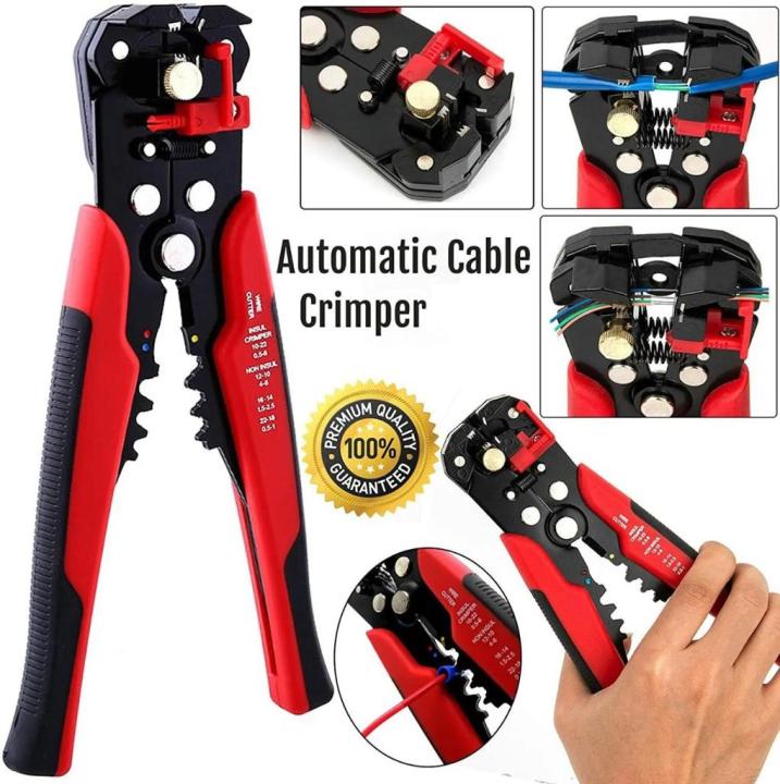 Automatic Wire Cutter 5 in 1, and Self Adjusting Wire Striper | Cutter | Crimper, 8 Inch Multi Pliers For Electrical Tools Pliers