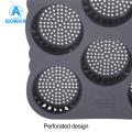 GOIKEA Mesh Air Hole Bread Mold Non-stick 8-compartment Silicone Hamburger Bun Pan Perfect for Home Kitchen Bakery Durable Mold for Bread Making Bread Mold with Mesh Air Hole Design. 
