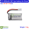 3.7V 800mAh lipo Battery and Charger For SYMA X5C X5C-1 X5 H5C X5SW RC Drone Parts 3.7V Li-PO Rechargeable Battery by Electrica (size: 30*20*7.93). 