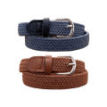 Braided Elastic Woven Stretchable Belt For Kids Pack Of 2 (Brown, Grey). 