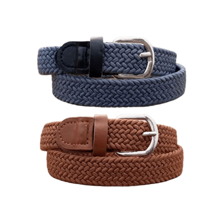 Braided%20Elastic%20Woven%20Stretchable%20Belt%20For%20Kids%20Pack%20Of%202%20(Brown,%20Grey)%20-%20Image%202