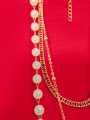 Elegant Multi Layered Chains Designer Chokar Necklace with Pendants. 
