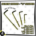 Screw Hooks - "L" Shaped (Pack of 48 Pcs.). 