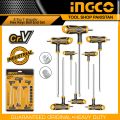 INGCO 8 Pcs T-handle Ball Point Hex Wrench Set - ( Z-T ). 