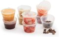 Quick.4U Slime Disposable Small Plastic Sauce Cups, mini sauce box ,Food Storage Containers Clear Boxes + Lids (Available in Pack of 12, 25, 50, 100 and 30ML[1oz] to 60ML[2oz]). 