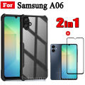 Samsung A06 Shockproof Phone Case for Samsung Galaxy A05S A05 Anti-blue and Anti-Spy Tempered Glass Privacy Screen Protector. 